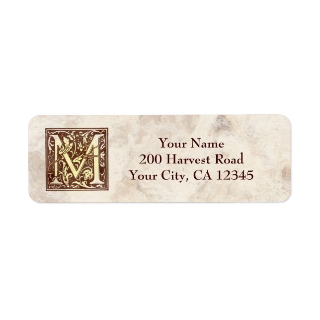 Vintage Monogram M Label (Front)