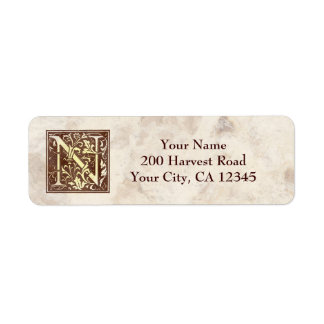 Vintage Monogram N Label