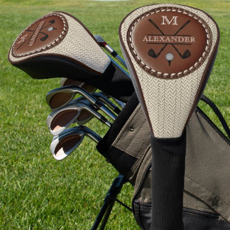 Vintage Monogram Name Logo Golf Head Cover