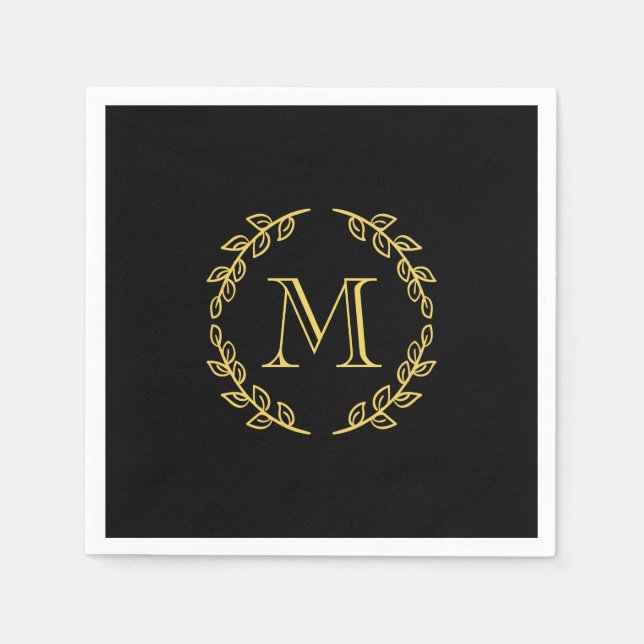 Vintage Monogram Napkins (Front)