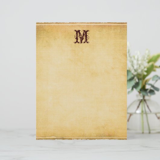 Vintage Monogram Parchment Paper (Standing Front)