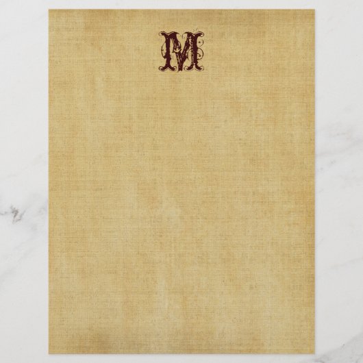 Vintage Monogram Parchment Paper (Front)