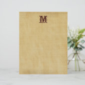 Vintage Monogram Parchment Paper (Standing Front)