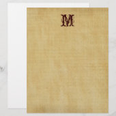 Vintage Monogram Parchment Paper (Front/Back)