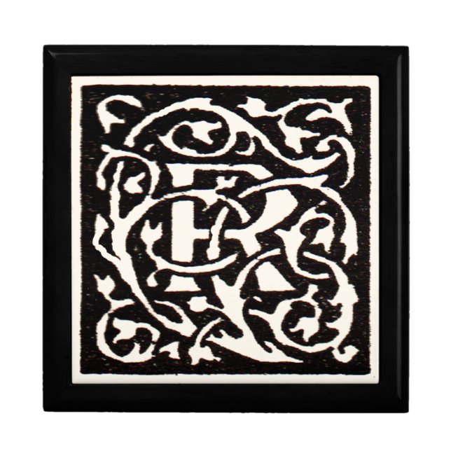 Vintage Monogram R Art Nouveau  Gift Box (Front)