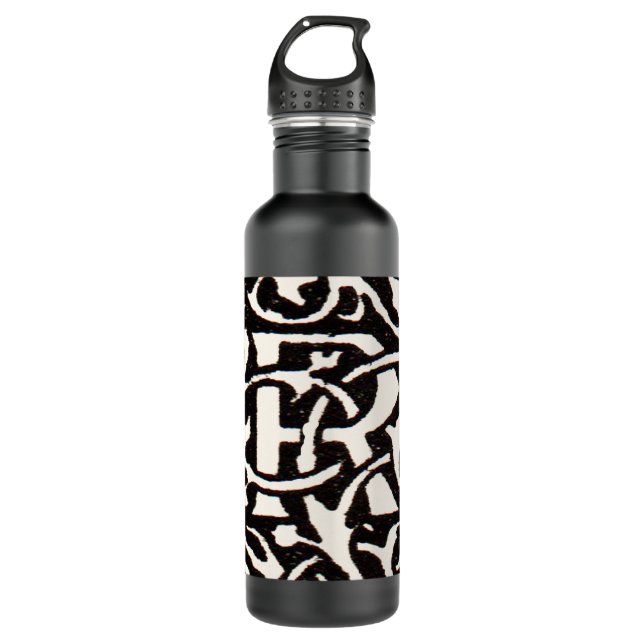 Vintage Monogram R Art Nouveau  Water Bottle (Front)