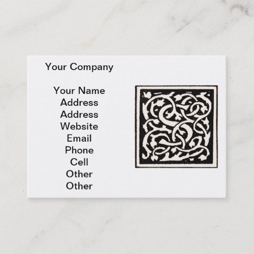 Vintage Monogram S Art Nouveau Letter Business Card Templates