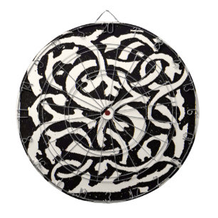 Vintage Monogram S Art Nouveau Letter Dartboard