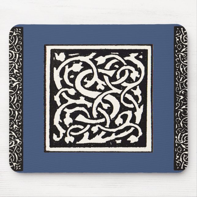 Vintage Monogram S Art Nouveau Letter Mouse Pad (Front)