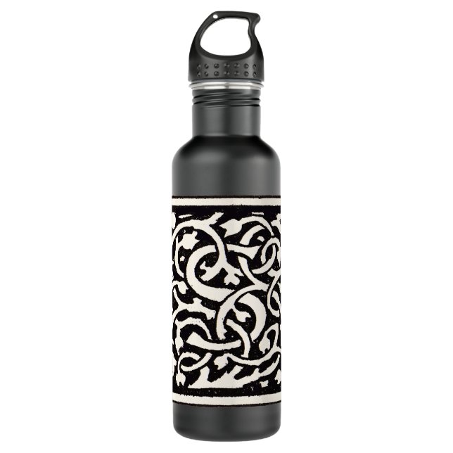 Vintage Monogram S Art Nouveau Letter Water Bottle (Front)
