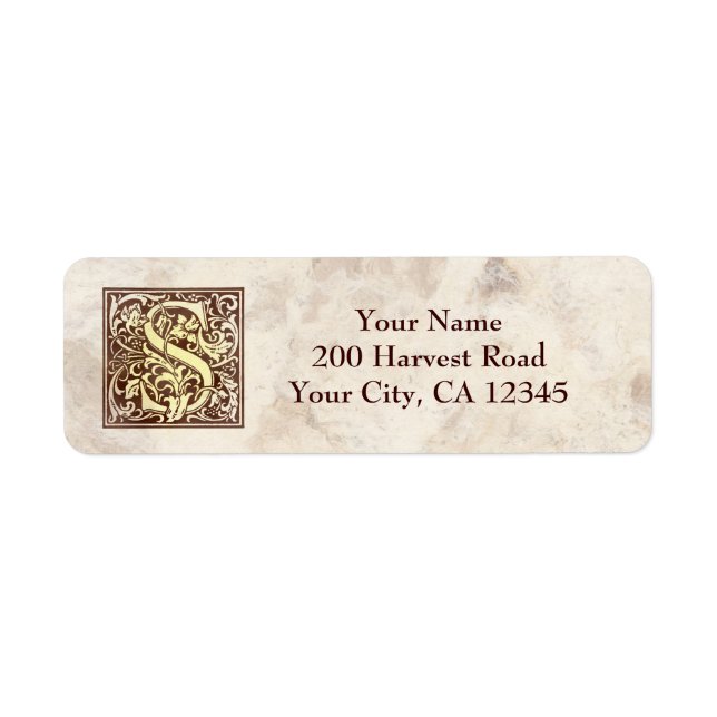 Vintage Monogram S Label (Front)