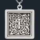 Vintage Monogram T Art Nouveau Letter Silver Plated Necklace<br><div class="desc">Art nouveau Letters - Monograms from the Arts & Crafts Movement This letter T is a lovely rugged monogram created in 1901, and published in a set of books. The monogram T is surrounded by a wonderful hand-drawn vine pattern, very much in the style of the art nouveau patterns in...</div>