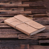 Vintage Monogram Twine Wrapped Kraft Paper Journal (Top)