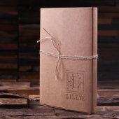 Vintage Monogram Twine Wrapped Kraft Paper Journal (Front)