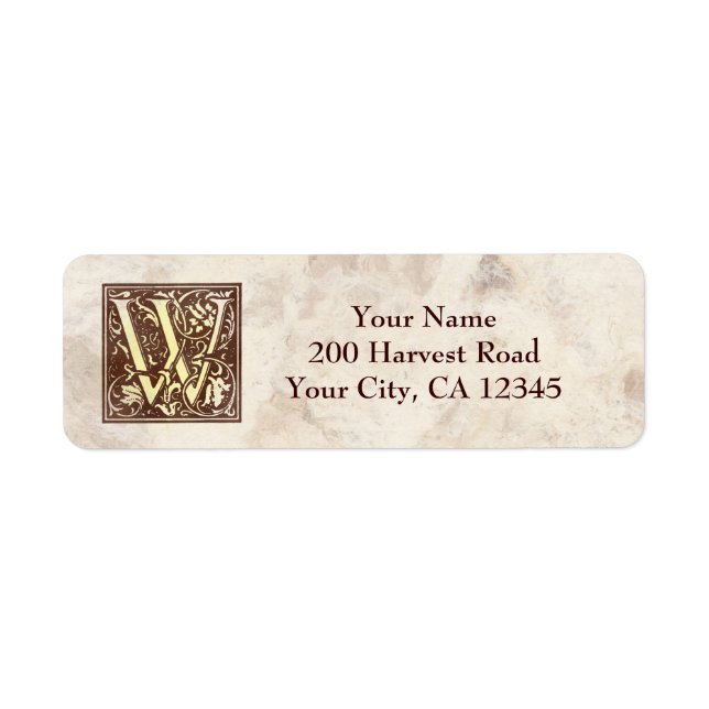 Vintage Monogram W Label (Front)