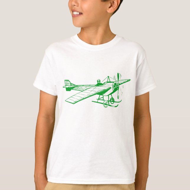 Vintage Monoplane - Grass Green T-Shirt (Front)