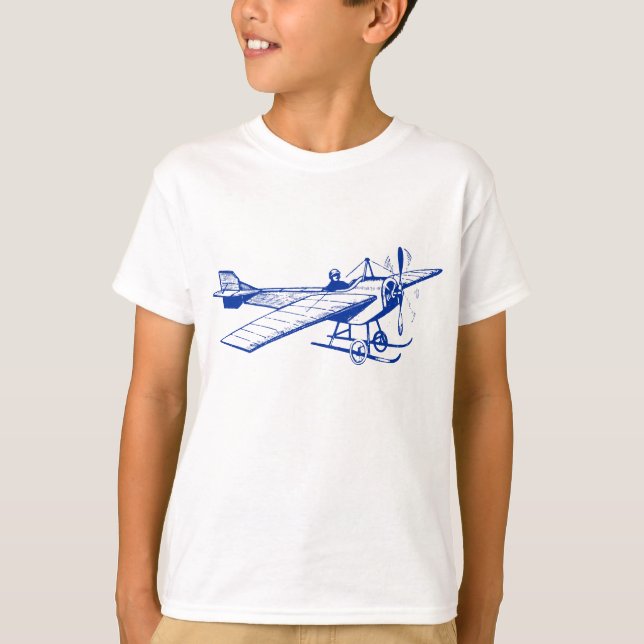 Vintage Monoplane - Navy Blue T-Shirt (Front)