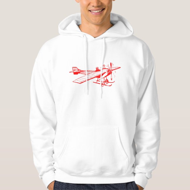 Vintage Monoplane - Red Hoodie (Front)