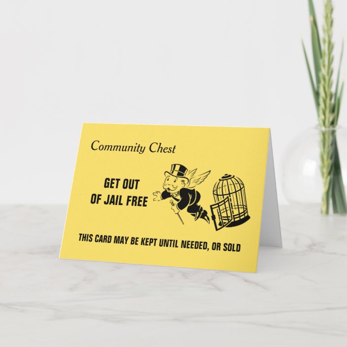 Monopoly Get Out Of Jail Free Card Gif