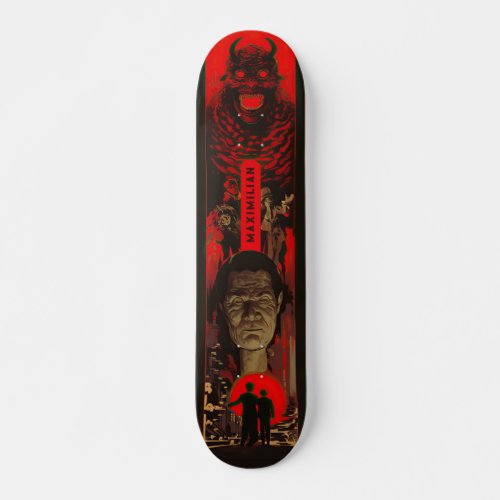 Vintage Monster Epic _ Retro Japanese Cinema Art Skateboard