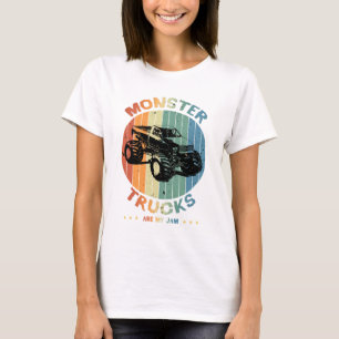 Vintage Monster Truck Are My Jam Retro Women T-Shi T-Shirt