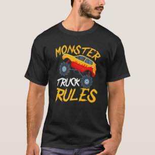 Vintage Monster Truck Rules Cool Engines Truck 1 T-Shirt