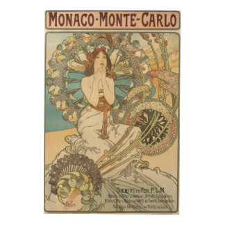 Vintage Mont-Carlo Poster by Alphonse Mucha 