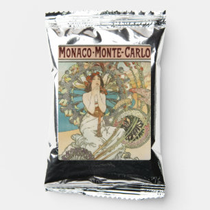 Vintage Mont-Carlo Poster by Alphonse Mucha Coffee Drink Mix