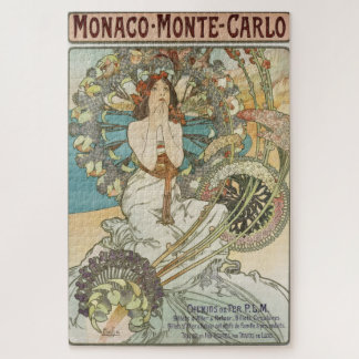 Vintage Mont-Carlo Poster by Alphonse Mucha  Jigsaw Puzzle