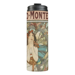 Vintage Mont-Carlo Poster by Alphonse Mucha Thermal Tumbler