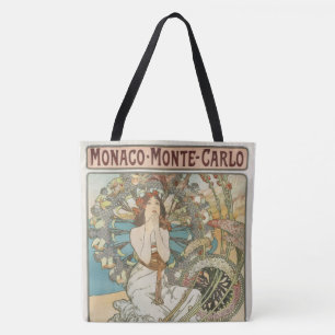 Vintage Mont-Carlo Poster by Alphonse Mucha Tote Bag