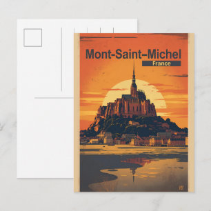 Vintage Mont-Saint-Michel France Normandy gifts Postcard