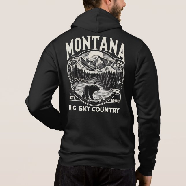 Vintage Montana Big Sky Country Hoodie (Back)
