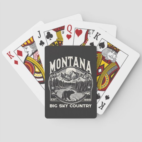 Vintage Montana Big Sky Country Poker Cards