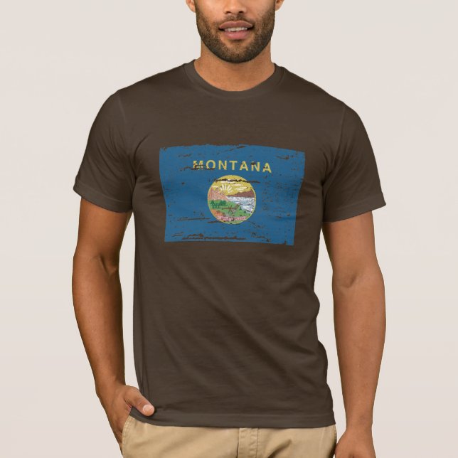 Vintage MONTANA Flag T-Shirt (Front)