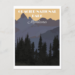 Vintage Montana Glacier National Park Travel Postcard