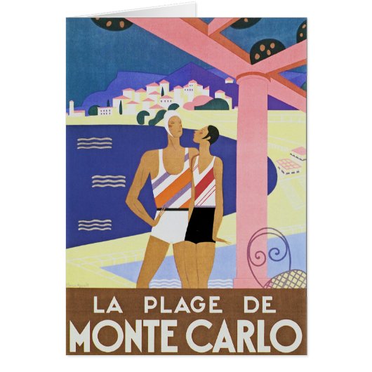 Vintage Monte Carlo Beach Cards (Front)
