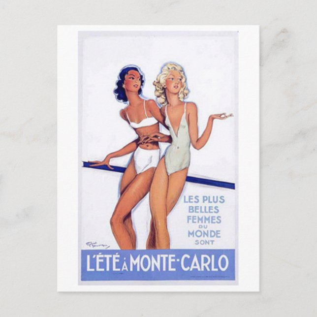 Vintage Monte Carlo, Monaco - Postcard (Front)