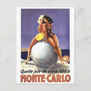 Vintage Monte Carlo, Monaco - Postcard