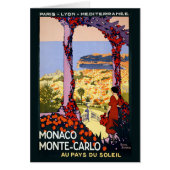 Vintage Monte Carlo Monaco Travel Card (Front)