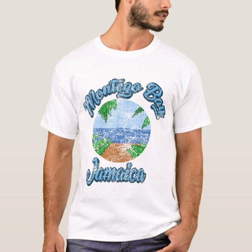 Vintage Montego Bay Jamaica Logo T_Shirt
