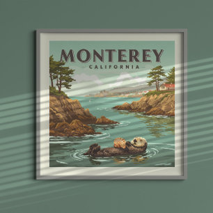 Vintage Monterey California Poster