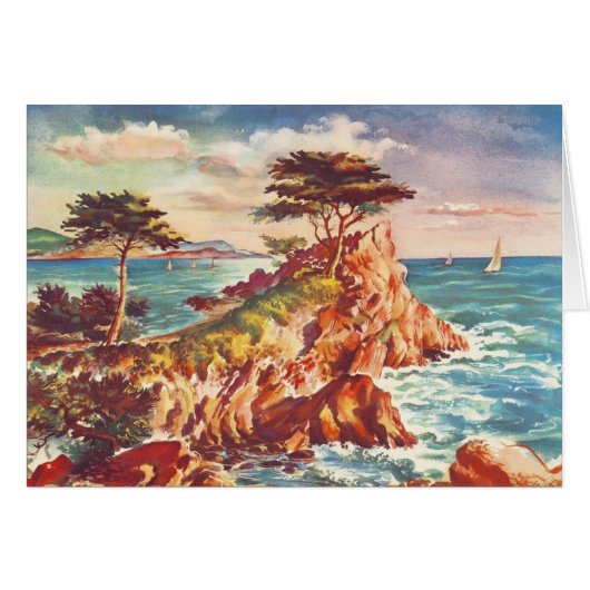 Vintage Monterey Coastline Californian Tourism USA (Front Horizontal)