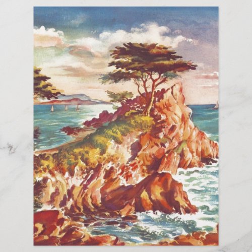 Vintage Monterey Coastline Californian Tourism USA