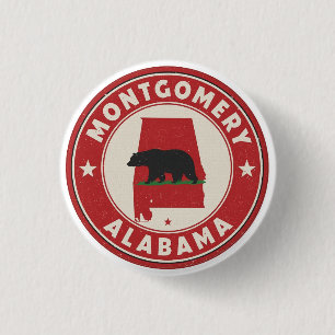 Vintage Montgomery, Alabama gifts Button