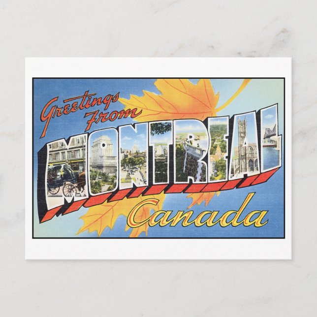 Vintage Montreal Postcard (Front)