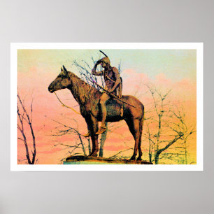 Vintage monument The Scout, Kansas City MO Poster