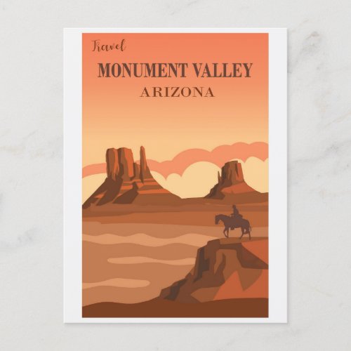 Vintage Monument Valley Arizona Travel Postcard