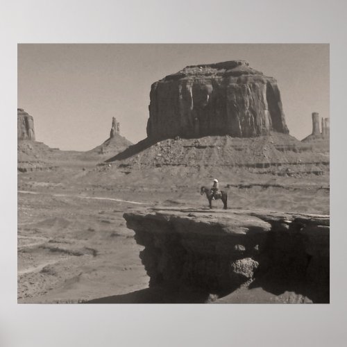 Vintage Monument Valley Cowboy Poster