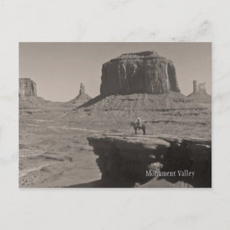 Vintage Monument Valley Cowboy Souvenir Postcard
